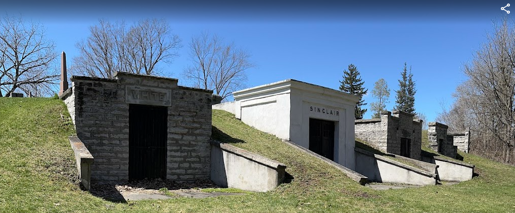Photo of masoleums at St. Mary's Cemetery